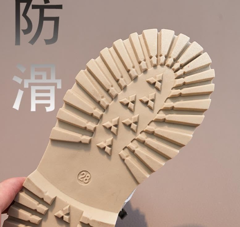 Girls Ankle Boots Side Zip Comfort Non-Slip Boot Lace Up Outdoor Combat Boot(Toddler/Little Kid/Big Kid)4