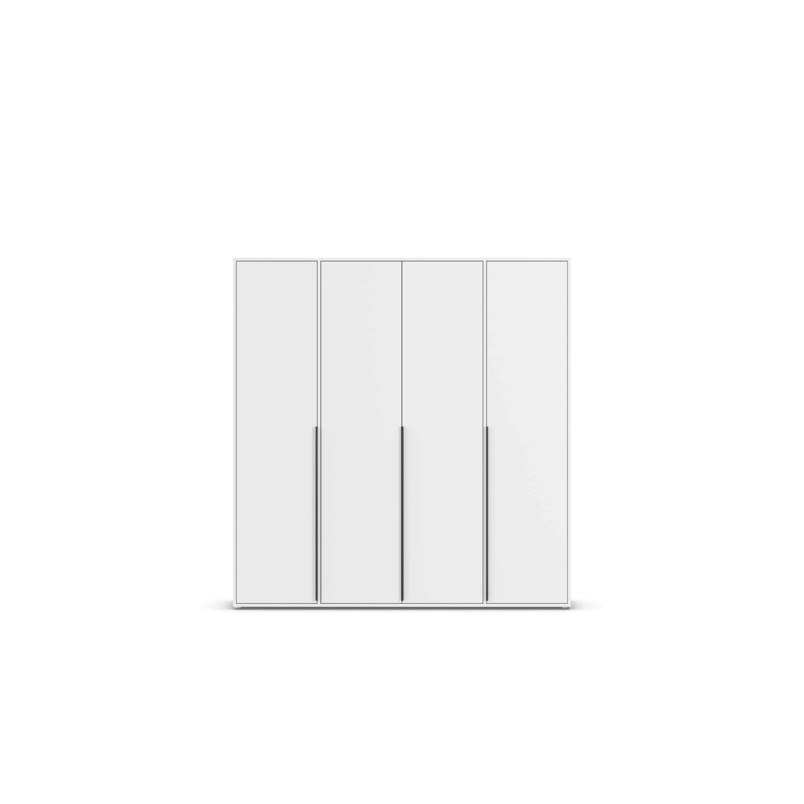 Rauch Möbel NAGATA, Kleiderschrank, Farbe Weiß, Breite 187 cm | Schrank, Mehrzweckschrank, 4-türig, für Schlafzimmer, Kinderzimmer, Studentenwohnung, Garderobe, Homeoffice