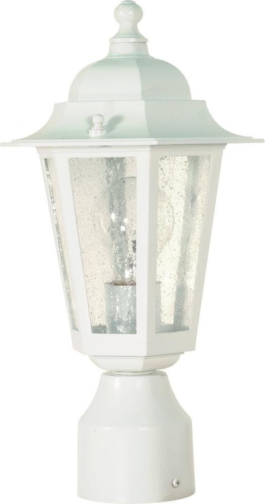 Nuvo Lighting 60/994 Traditional One Light Post Mount from Cornerstone Collection in White Finish