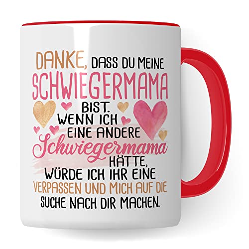 Produktfoto von Schwiegermutter Tasse Schwiegermama Kaffeebecher lustig Kaffee-Becher mit Spruch lustig Geschenk Schwiegereltern…