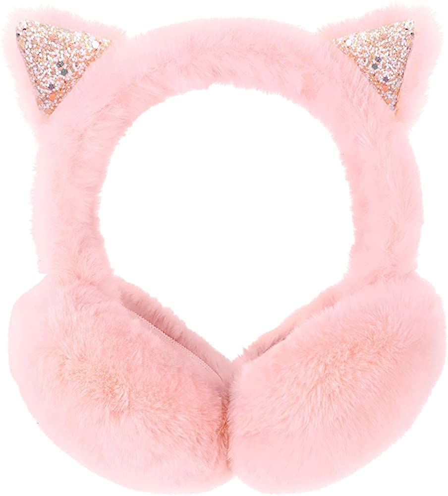 HandcuffsKids Earmuffs Boys Girls Fur Ear Warmers Cute Cartoon Animal Winter Ear Muffs