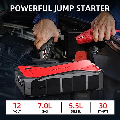 image for DBPOWER 1000A Portable Car Jump Starter (UP to 7.0L Gas, 5.5L Diesel E