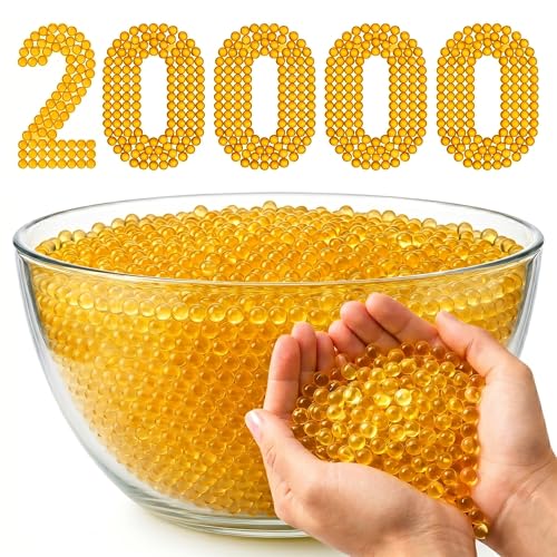 Image of Gel Balls 7-8mm Water Bullets for Blaster Gun, High Absorbent Water Beads Ammo, Non-Toxic Gel Blaster Refill Balls for Shooting Practice, Decoration & Play (Orange, 20000 Pcs)