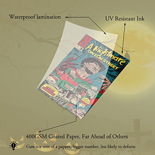 70Pcs Vintage Horror Movie Wall Collage Kit,Creepy Classic Horror Movie Posters Aesthetic Pictures Horror Decor For Home Man Cave Dorm Wall Decor 4×6 Inches #TOP2