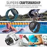 MoKo Strap Compatible with Garmin Instinct/Instinct Solar/Tactical/Instinct 2 GPS Smartwatch, 22mm Soft Silicone Sport Replacement Watch Band Wristband, Graphite