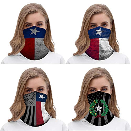 Image of 4Pcs Magic Headwear Neck Gaiter Tube Scarf Headbands Bandana Balaclava for Outdoor Running Cycling Skating Work Out