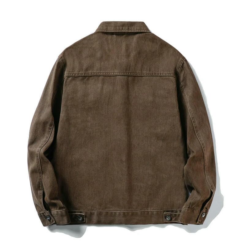 Men's Denim Jacket Casual Button Down Jean Coat Classic Long Sleeve Trucker Style Outerwear Pockets Spring Autumn2