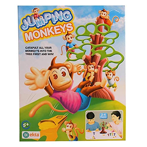 Zhirk Jumping Monkey Catapult for Kids Big Size (2-4 Players, Multicolor)