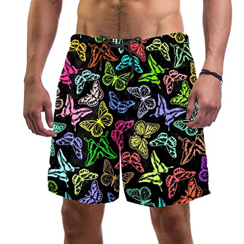 Maillots de bain pour hommes JDEZ short de plage papillons vintage léger