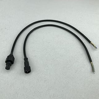 Davitu Wires & Cables - xConnect 3 Core BLACK Waterproof pigtail,50cm long each;male and female;xConnect(HC);18AWG wire