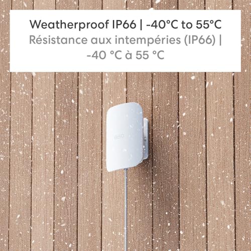 Amazon eero Outdoor 7 dual-band mesh wifi router (newest model), Weatherproof rating of IP66, Coverage up to 1,390 m² outdoors, 1-pack, Includes 30W PoE+ adaptor