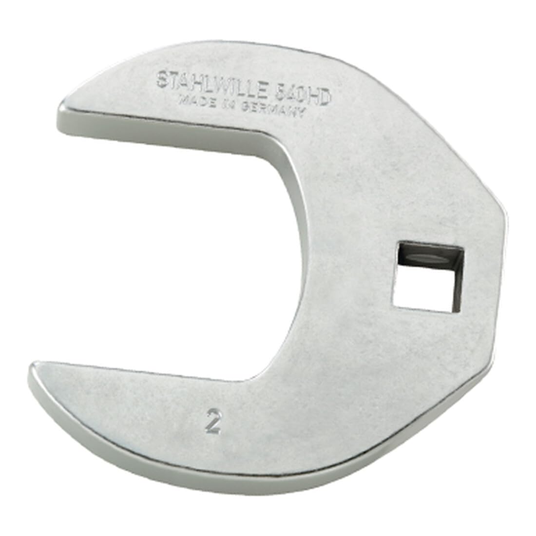 Stahlwille 02501038 540aHD 3/8" Square Drive Crow-Foot Wrench - 11/16" Size, Chrome Alloy Steel, Chrome Plated, High Load Capacity, Full Jaw Utilization, Made in Germany