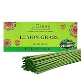 Bless-Lemon-Grass-Incense-Sticks 100%-Natural-Handmade-Hand-Dipped-Incense-Sticks Organic-Chemicals-