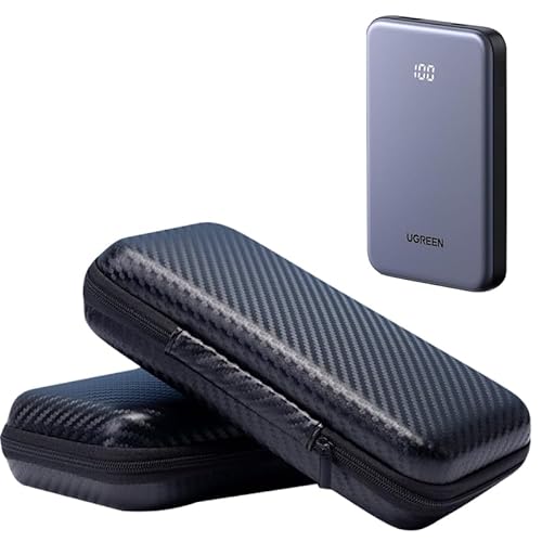 For UGREEN ���^ 10000mAh PD20W ���o�C���o�b�e���[ �p �P�[�X ���[�P�[�X�yJYJIEJIE�z������ �y�� �C�菝�h�~ ����E�Ռ��ɋ��� �ی���[�P�[�X�i�u���b�N�j