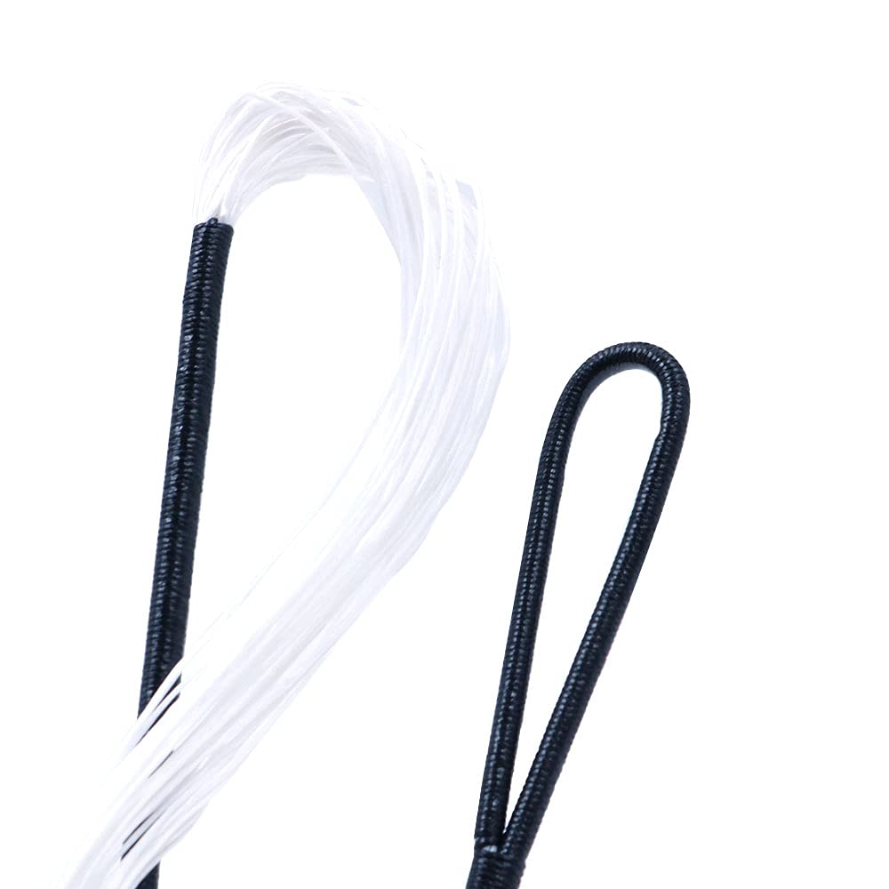 CRS-004C, Corda per Balestra, 66,5 cm, Peso di trazione: 79,4 kg, Fibra di Poliestere, Bianco e Nero
