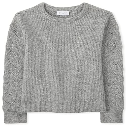 The Children's Place Girls' Long Sleeve Stitched Sweater