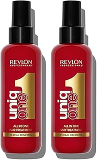 REVLON PROFESSIONAL - UniqOne Tratamiento Capilar en Spray Sin Aclarado, 10 Beneficios, Protector Térmico, Hidrata, Repara, Fortalece, Desenreda y Acondiciona el Pelo, Fragancia Classic- 150 ml