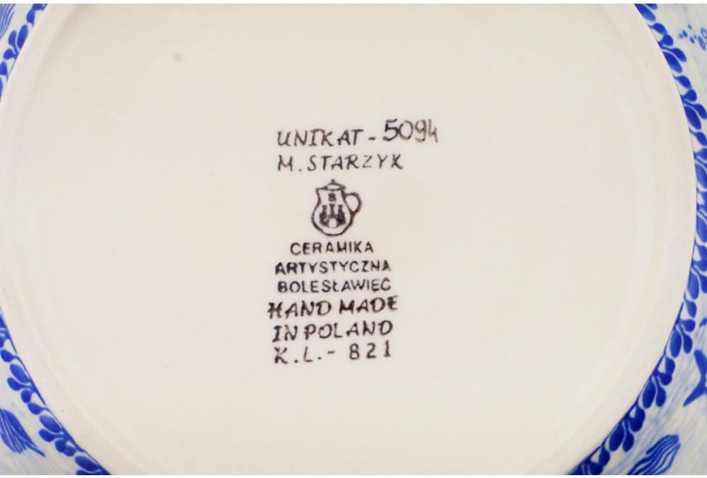 Polmedia Polish Pottery Tureen UNIKAT - Ocean Medley Pattern Handmade in Boleslawiec Poland by Ceramika Artystyczna + Certificate of Authenticity