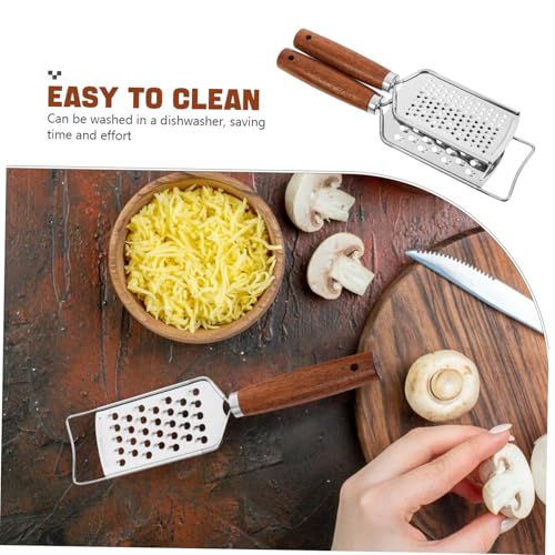 Set 2 ralladores múltiples de acero inoxidable con mango ergonómico miniatura 3