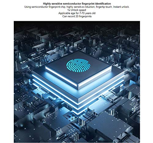 Blocco dell'impronta digitale Smart Mini lucchetto IPX7 Riconoscimento dell'impronta digitale impermeabile per lo zaino della scuola dell'armadietto dei bagagli della porta (Color : A) (A)