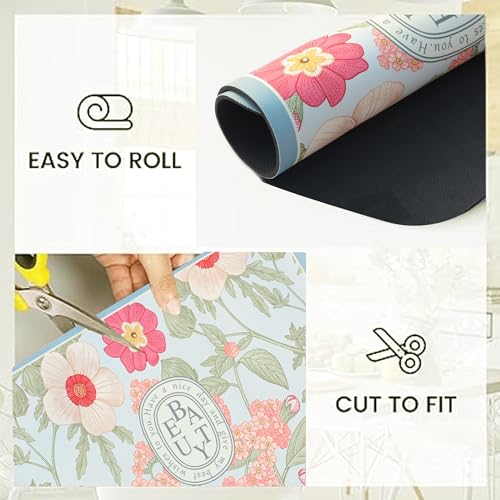Image of HomeCloud Super Absorbent Dish Drying Mat for Kitchen Counter - Non-Slip, Heat-Resistant Rack Pad - Hides Stains, Ideal for Dishes, Coffee Maker & Kitchen Appliances (Pink Beauty, 50x40 cm)