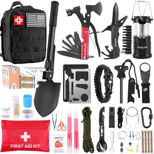 Survival Kit and First Aid Kit, 160 Pieces Emergency Accessories ...