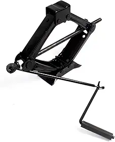Macaco Hidráulico Tipo Sanfona Universal Automotivo, Capacidade 1500kg, Cor Preta, com Manivela