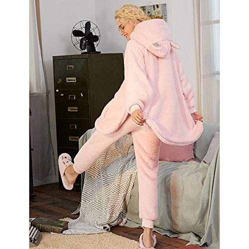 Pyjama rose à capuche idéal pour les journées cocooning à la maison - 4