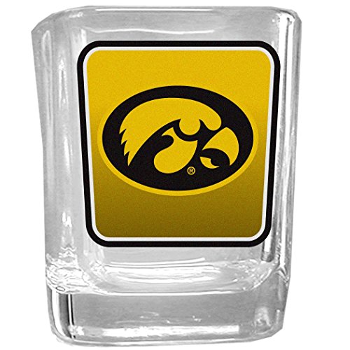 NCAA Siskiyou Sports Fan Shop Iowa Hawkeyes Square Glass Shot Glass Single Team Color