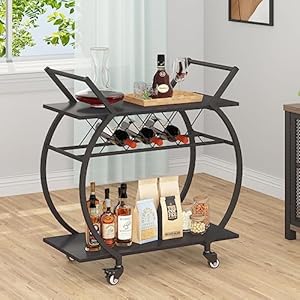 Lvbblackwinecartwithwheelsmodernbarcartwithwinerackindustrialbeveragerollingkitchenservingcartwithstoragemetalwoodenmicrowavedrinkliquorcartforhomediningroomblackoak  Urban Country Home Decor Lvb black wine cart with wheels modern bar cart with wine rack industrial beverage rolling kitchen serving cart with storage metal wooden microwave drink liquor cart for home dining room black oak  urban country home decor
