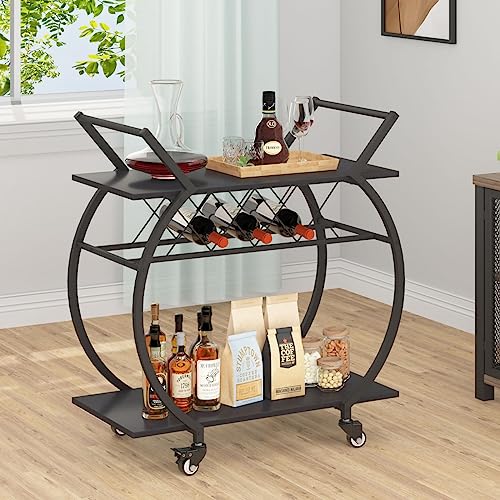 Lvbblackwinecartwithwheelsmodernbarcartwithwinerackindustrialbeveragerollingkitchenservingcartwithstoragemetalwoodenmicrowavedrinkliquorcartforhomediningroomblackoak  Urban Country Home Decor Lvb black wine cart with wheels modern bar cart with wine rack industrial beverage rolling kitchen serving cart with storage metal wooden microwave drink liquor cart for home dining room black oak  urban country home decor