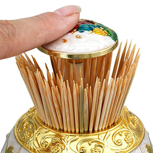 Mookaitedecor Metal Automatic Toothpick Holder,Push Style Auto Toothpicks Case For Home Hotel Decoration #TOP3