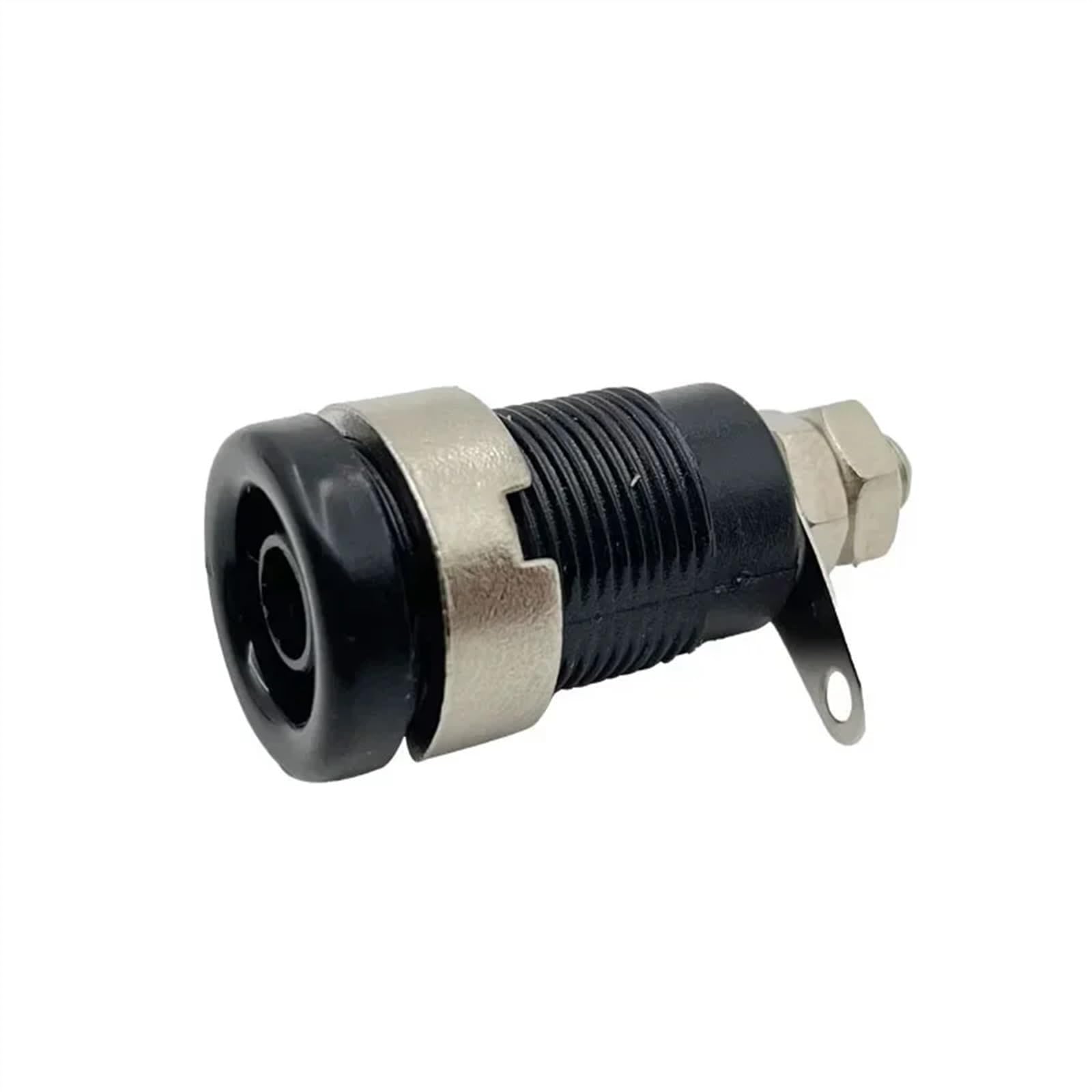 20 sztuk 4 mm wtyk bananowy gniazdo jack 32 A izolowany panel Mount Binding Post wtyczka multimetr gniazdo banana głowa żeńska (LW Black x 20 szt.)
