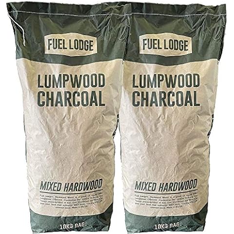 Fuel Lodge 20KG Barbecue bbq Charcoal Lumpwood Restaurant Grade Instant Light Pizza Oven Coal Cover