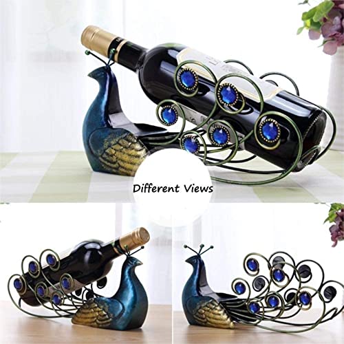 Soporte para botellas de vino de hierro para mesa miniatura 4