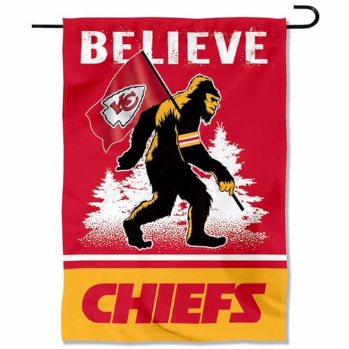 WinCraft Kansas City Chiefs Bigfoot Sasquatch Believe Yard Garden Banner Flag