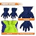 Craedli 2PCS Car Wash Mitts, Anti-Scratch Double Sided 5-Finger Microfiber Car Interior&Exterior Detailing Gloves, Soft Vehicle Chenille Dusting Mitt for Cleaning Wheel Tight Spot (Blue)