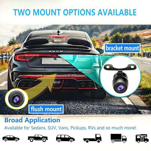 Image of YIMU Backup Camera 150 Degree Wide View Angle Rear /Front View Camera for Car, IP69 Waterproof Night Vision Reverse Camera Kit for Vehicle SUVs Trucks CA1651