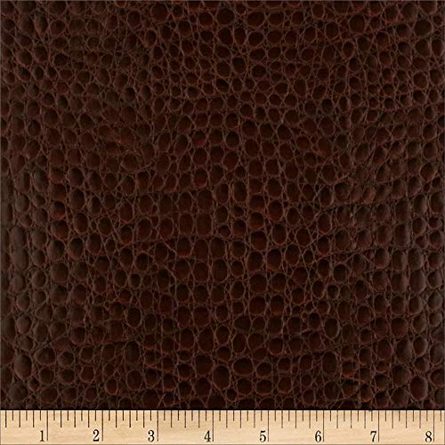 Faux Leather Crocodile Brown, Fabric by the Yard