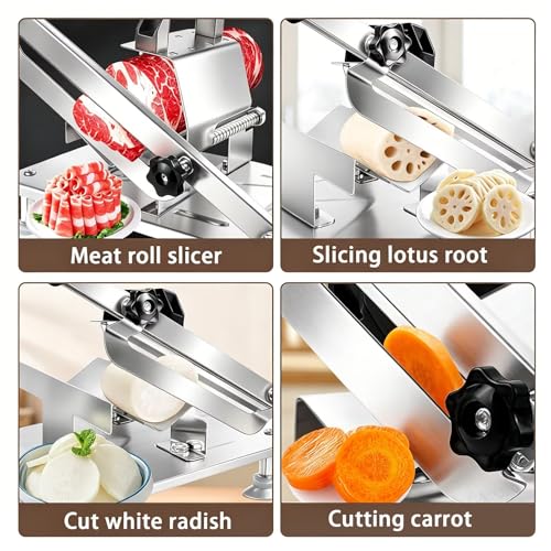 Cortadora manual de carne de acero inoxidable 16.7"x6.7" miniatura 4