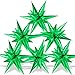 72 Pcs Green Star Balloons, 26 Inch Green Explosion Starburst Foil Cone Balloons, 12 Point 3D Large Foil Star Cones Balloons for Wedding Birthday Party Decorations Party Supplies