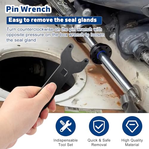 Image of HC5345 Seal Kit for SeaStar Front Mount Hydraulic Steering Cylinder Seal Kit with Pin Wrench HS5157 Replace HC5340, HC5342, HC5343, HC5344, HC5345, HC5346, HC6754, HC6755 Pivot /Front Mount Cylinders