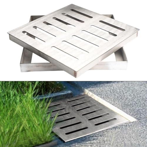 image for CRIDENG Stainless Steel Drain Grate, 6In X 6In / 8In X 8In / 12In X 12