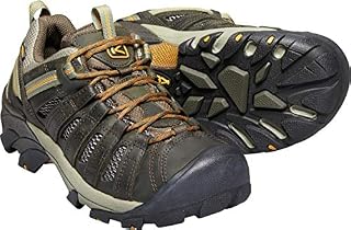 KEEN Men's Voyageur Trail Shoe, Black Olive/ Inca Gold, 10.5 M US