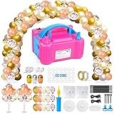 Balloon Arch Kit and Balloon Pump with 120 PCS Balloons, 9Ft Tall & 10Ft Wide Adjustable Balloon Arch, Balloon Stand for Wedding Baby Shower Graduation Birthday Party Supplies Decoration