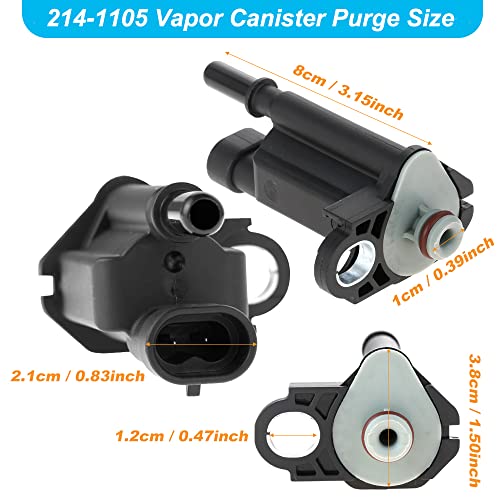 PETCHOR 214-1105 Vapor Canister Purge Valve Solenoid Compatible with 2004-2009 Chevy Chevrolet Silverado 1500 2500 3500 Tahoe GMC Sierra Escalade Yukon Avalanche- Replaces 12581282 - Thumbnail 5