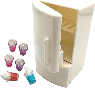 FUNOMOCYA 1 Conjunto De Casa De Boneca Geladeira Brinquedos De Boneca Mini Geladeira Micro Geladeira Playhouse Geladeira Play Geladeira Para Micro Paisagismo Materiais De Cozinha