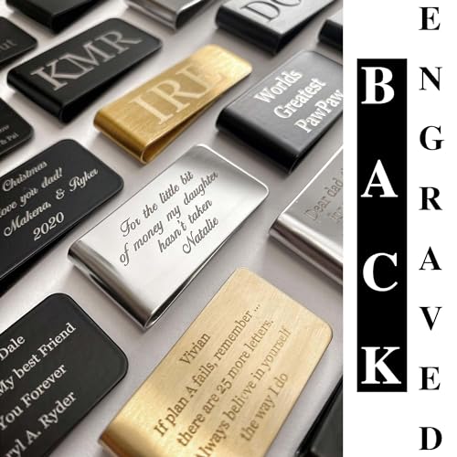 Custom Personalized Stainless Steel Money Clip, For Dad, Husband, Friend, Grandpa,and Mom Money Clip Customizable2