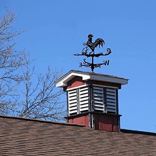 Girouette à cadre rétro coq pour décorer le toit de maison - 6
