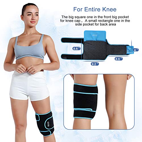 Revix Knee Ice Pack Wrap For Knee Pain Relief, Gel Cold Pack Acl Knee Brace For Meniscus Tear Swelling Sports Injuries Knee Replacement Surgery #TOP1